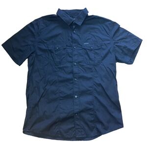 ECKO UNLTD BLACK POLO BUTTONED 2 Pockets Shirt Size XL extra Large